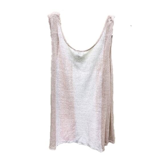 Lauren Hansen Sleeveless Linen Tank Top Low Neckline Size S - Picture 5 of 7